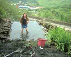 Natasha in the pond